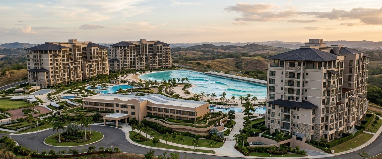 Aerial view of the resort